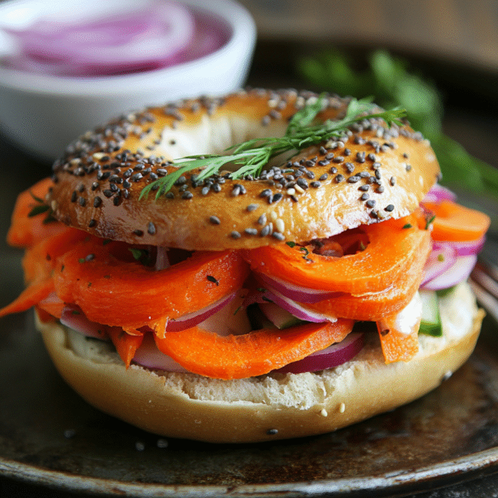 Smoked Carrot Lox Bagel: The Brunch Flex You Didn’t Know You Needed