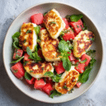 Halloumi and Watermelon Salad
