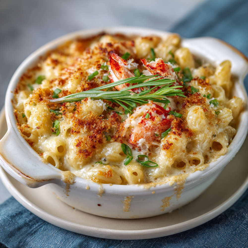 Lobster and Gruyère macaroni and cheese