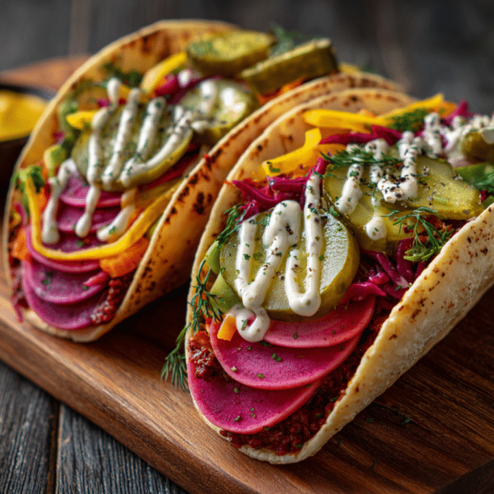 Pickle Tacos with Plant-Based Deli Slices: Weird? Yes. Delicious? Also Yes.