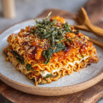 Vegan Kimchi Ramen Lasagna