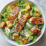 Caesar Salad with Grilled Salmon