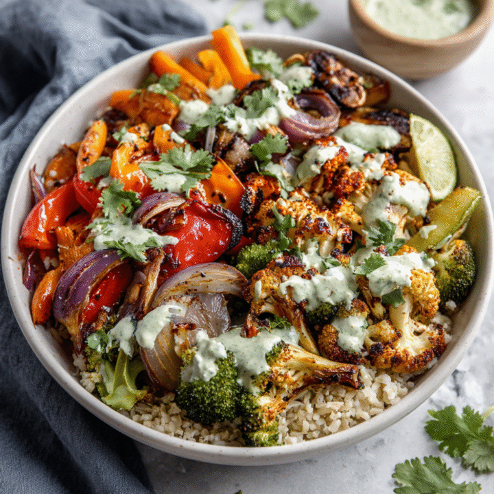 Roasted Veggie Fajita Bowl