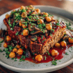 Vegan Meatloaf with Chickpeas & Mushrooms