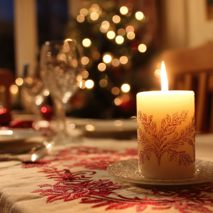 DIY Christmas Candle Decor