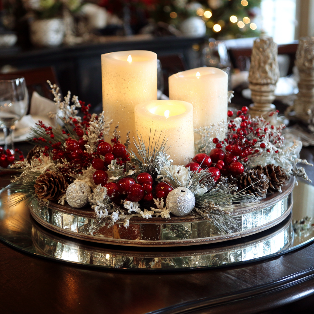 DIY Christmas Candle Decor