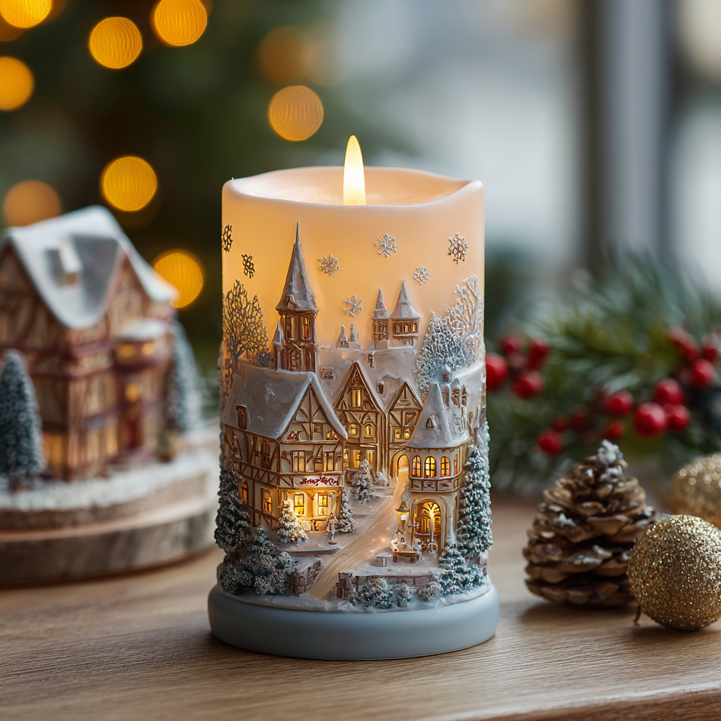 DIY Christmas Candle Decor