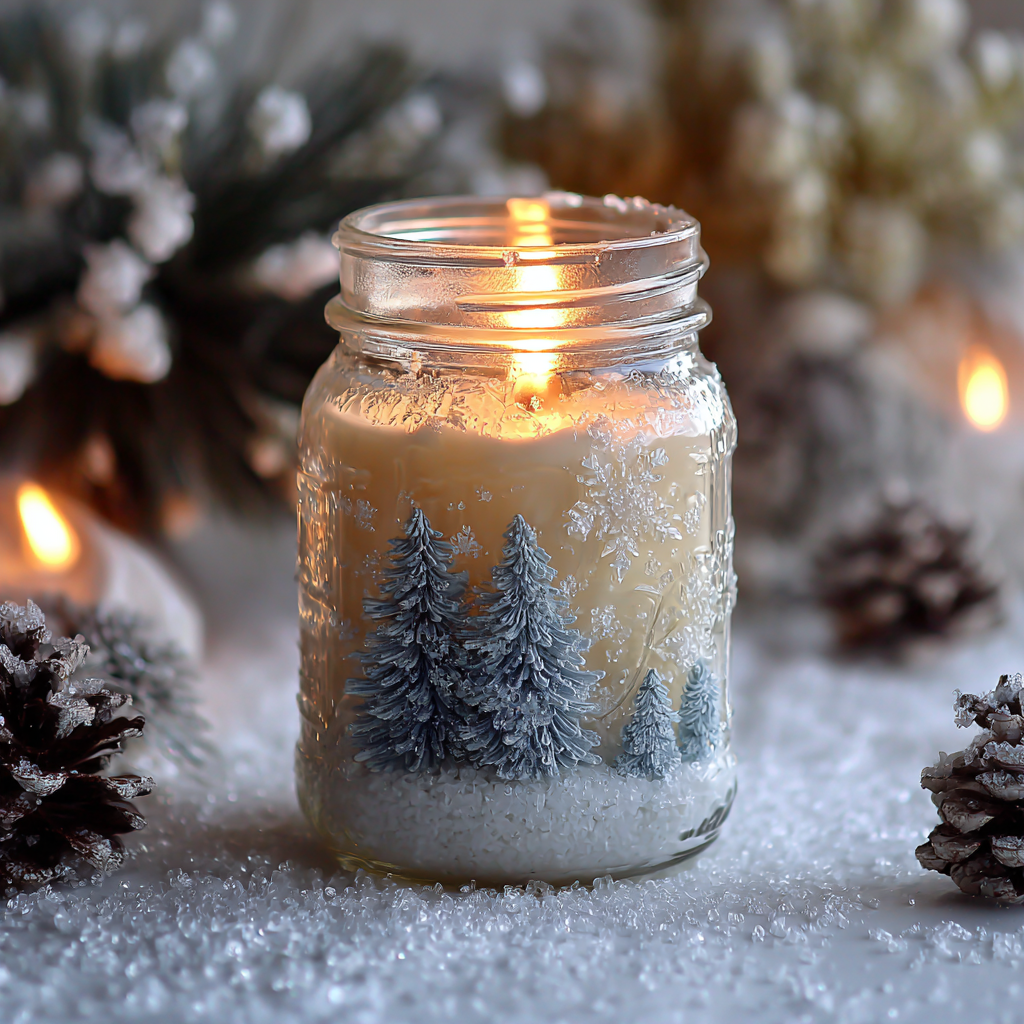 DIY Christmas Candle Decor