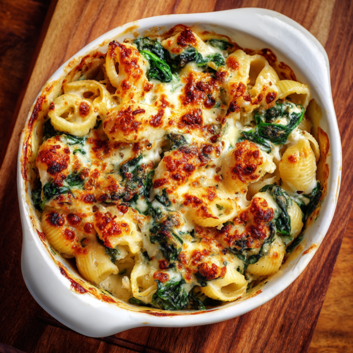 Baked Spinach & Ricotta Pasta (Cheesy Favorite)