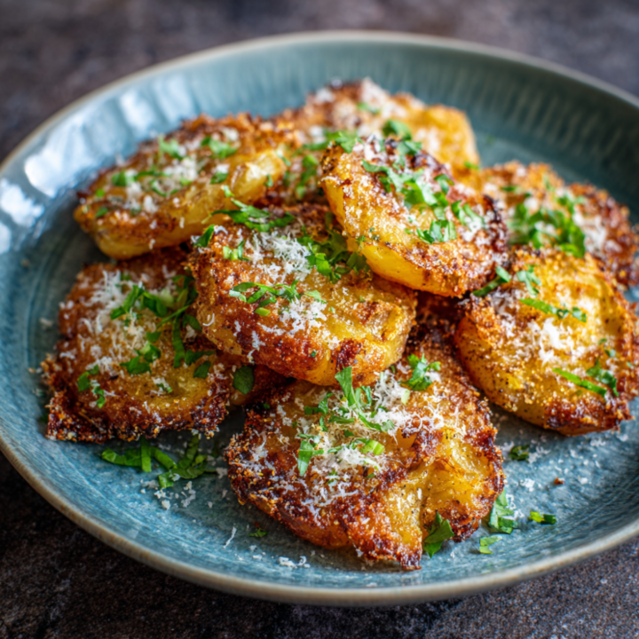 Crispy Parmesan Smashed Potatoes