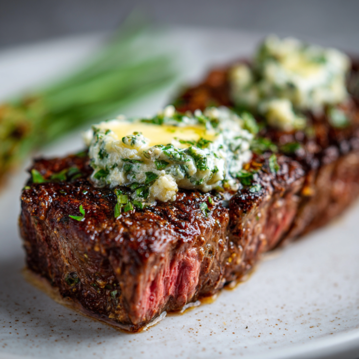 Vegan Steak with Garlic Herb Butter