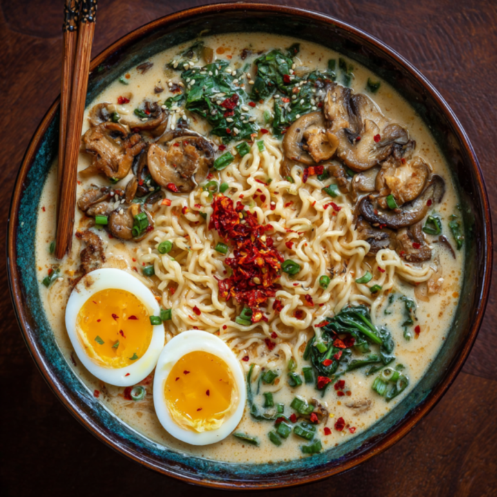 Vegan Creamy Garlic Ramen