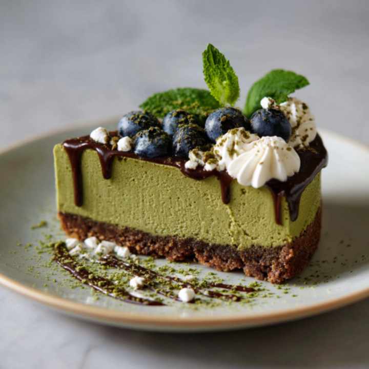 Vegan Matcha Cheesecake