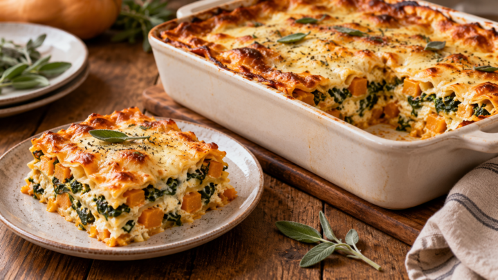 Butternut Squash Spinach Lasagna