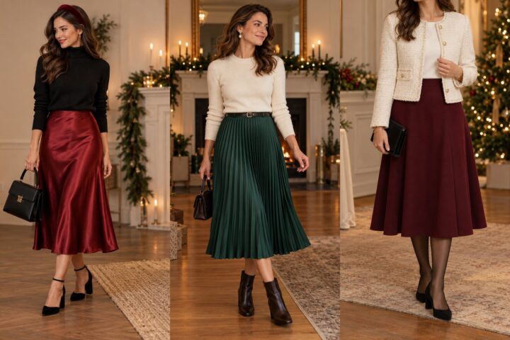Christmas outfits with skirts featured image