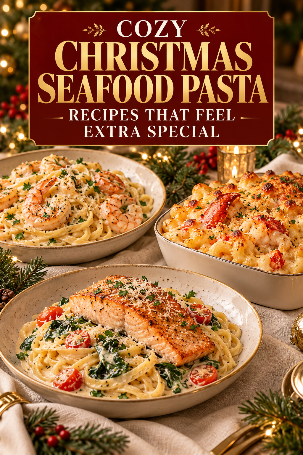 Cozy Christmas seafood pasta recipes for a special holiday dinner
