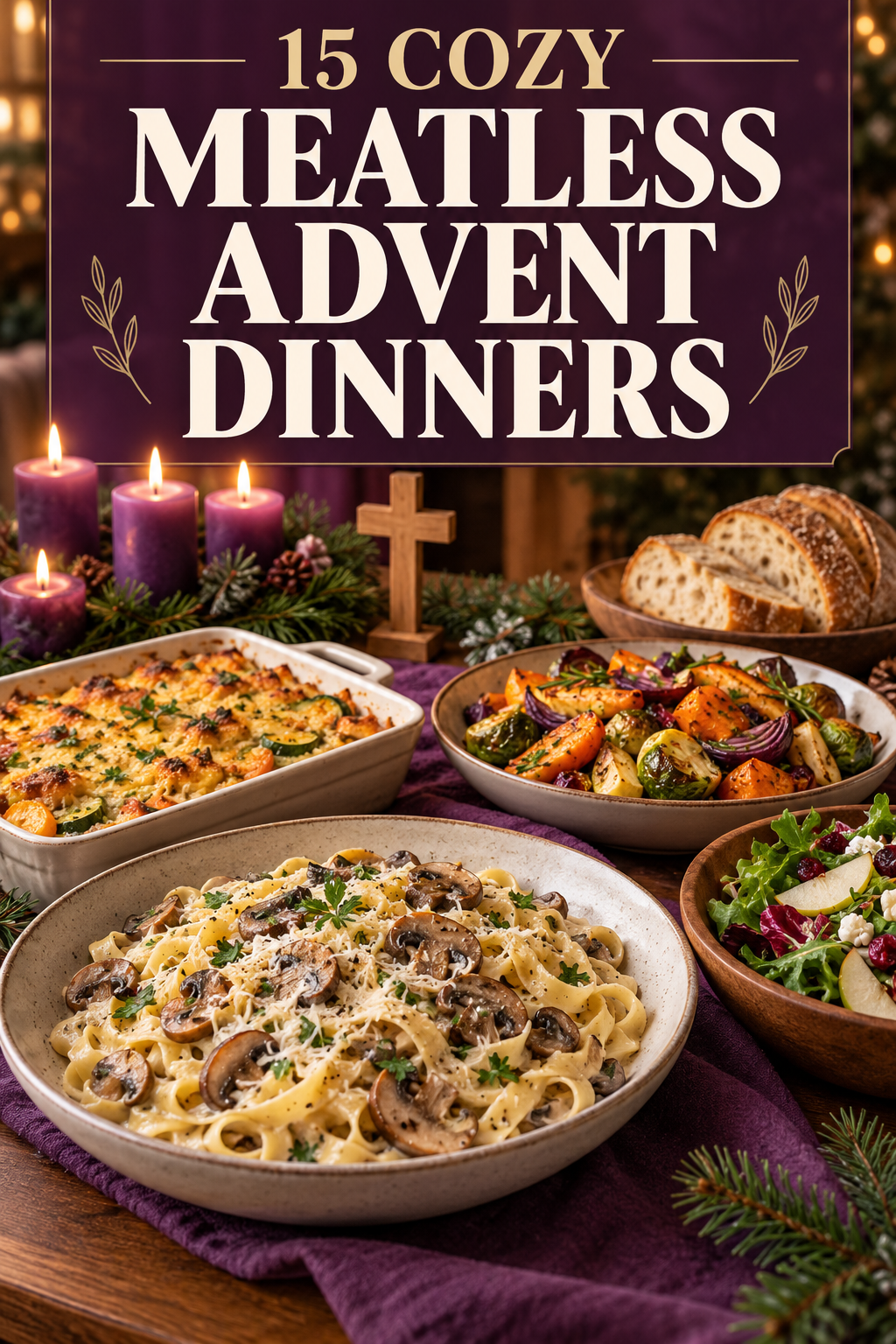 15 cozy meatless Advent dinners with pasta and roasted vegetables