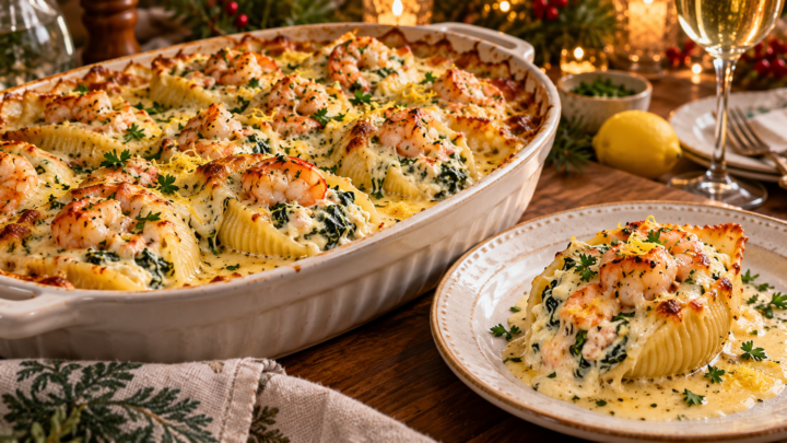 Garlic Butter Shrimp Stuffed Shells